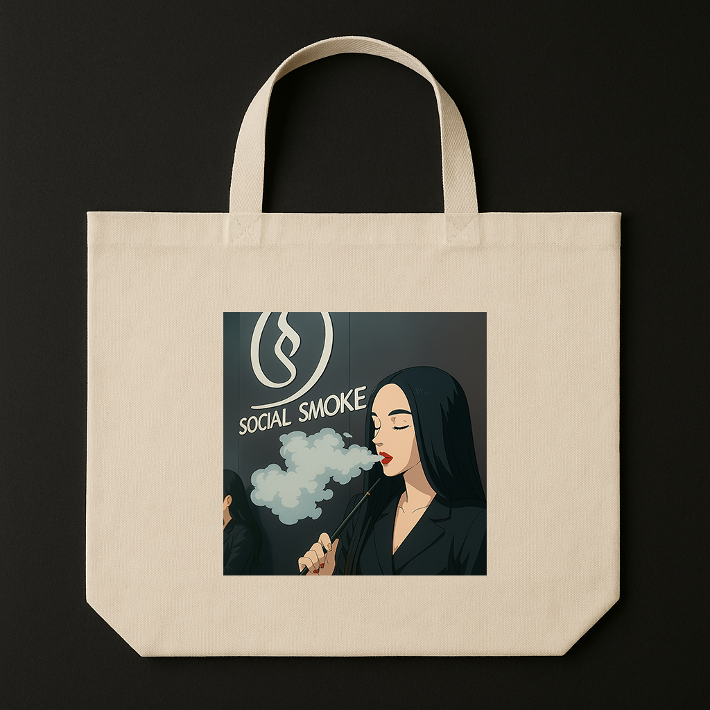 Signature Social Smoke Cotton - Tote Bag - Medium