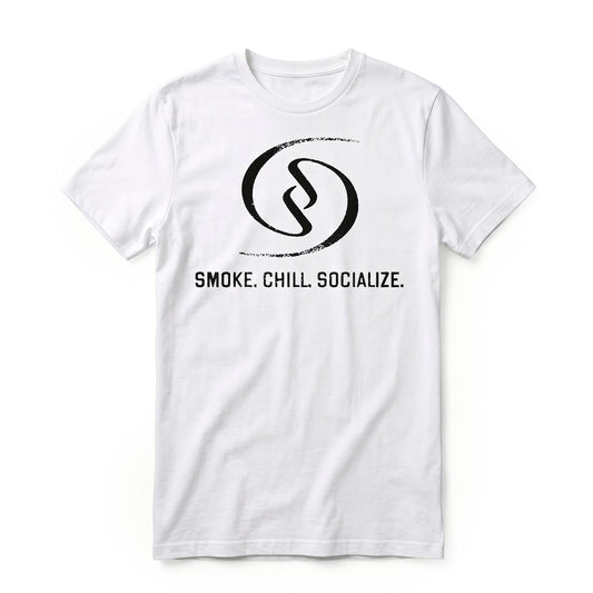 Smoke. Chill. Socialize. T-Shirt ( White )